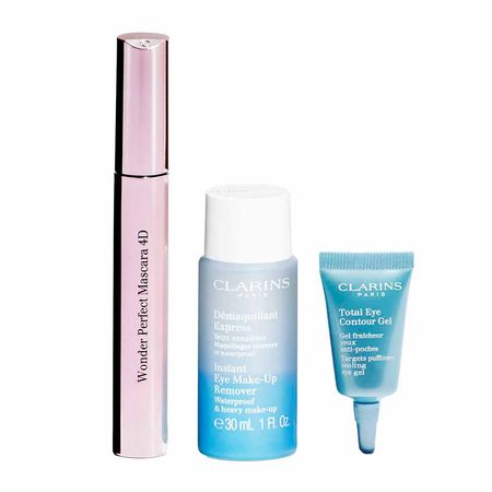 Clarins-Kit-Olhar-Marcante---Demaquilante-+-Gel-Refrescante-+-Máscara-de-Cílios-Kit--1